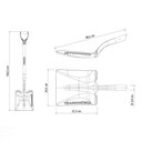 Ver imagem 3 de Pá Quadrada 417/20 em Aço com Cabo de Madeira 71 Cm com Empunhadura Plástica Reta Ergonôm