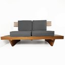 Ver imagem 6 de Sofá 2 Lugares Xangai Madeira Nobre Cinza Sala Moderna