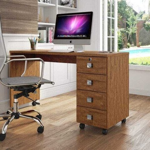 Mesa para Escritório 4 Gavetas e Rodízios Dubai