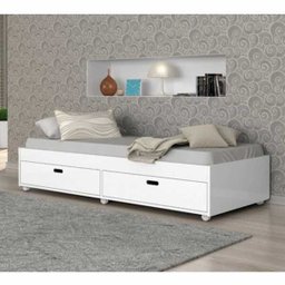 Cama Solteiro Puff Conquista Branco - 3