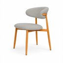 Ver imagem 2 de Kit 4 Cadeiras Decorativas Sala de Jantar Luxo Mavie Linho Cinza - Mozzelar