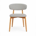 Ver imagem 1 de Kit 4 Cadeiras Decorativas Sala de Jantar Luxo Mavie Linho Cinza - Mozzelar