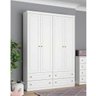 Guarda-roupa Americano com 4 Portas e 4 Gavetas - Branco - 1