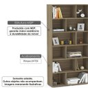 Ver imagem 2 de Estante Livreiro Xangai com 12 Nichos - Castanho