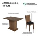 Ver imagem 4 de Conjunto Sala de Jantar Mesa Tampo de Vidro 4 Cadeiras Madesa