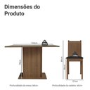 Ver imagem 3 de Conjunto Sala de Jantar Mesa Tampo de Vidro 4 Cadeiras Madesa