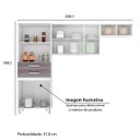 Ver imagem 4 de Cozinha Compacta Julia com Paneleiro Duplo e Armário Aéreo - Sem Balcão - Branco/Preto