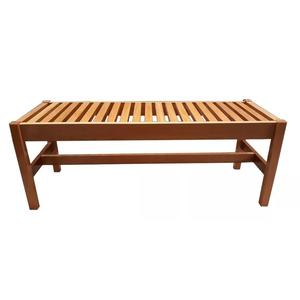 Banco De Jardim Em Madeira / Verniz Brilho 1,30 Metros