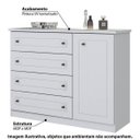 Ver imagem 2 de Cômoda Infantil Americano com 4 Gavetas e 1 Porta - Branco