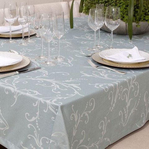 Toalha de Mesa Impermeável Retangular Hibisco Branco 160x4,00M