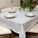 Ver imagem 2 de Toalha de Mesa Impermeável Retangular Hibisco Branco 160x4,00M