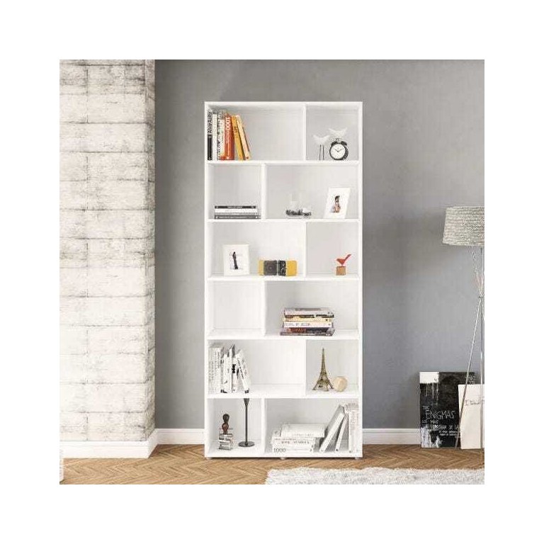 Estante Livreiro Xangai com 12 Nichos - Branco