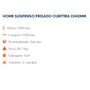 Ver imagem 3 de Home Suspenso Frisado com Led Curitiba 2,20m para Tv até 75 Polegadas Valdemóveis: Cinamomo/Off