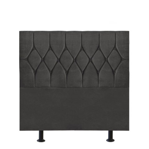 Cabeceira Estofada Istambul Capitonê 90cm Solteiro Box Quarto Corino Cinza - Gat Magazine