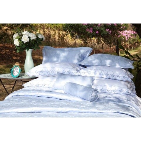 Jogo de Cama Casal 2,20m x 2,40m Village - Azul aço