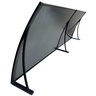 Toldo Policarbonato Preto Fumê 75 Cm X 1,2 Metro Kit Completo Proteção para Portas Janelas Compresso - 1