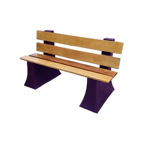 Banco Jardim Espera com Encosto 1,5 metro - LILAS VIOLETA 008