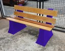Ver imagem 2 de Banco Jardim Espera com Encosto 1,5 metro - LILAS VIOLETA 008