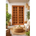 Ver imagem 1 de Porta Balcão Abrir/abri 4 Folhas 2,10 (a) X 1,20 (l) Madeira Maciça de Itauba Cx 14 Cm