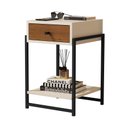 Ver imagem 3 de Kit Mesa Cabeceira Lateral Cama Quarto Industrial Pérola