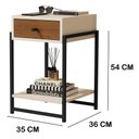 Ver imagem 4 de Kit Mesa Cabeceira Lateral Cama Quarto Industrial Pérola