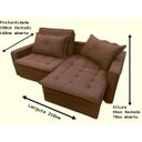 Ver imagem 4 de Sofá Cama Casal Linho Frape Filadélfia Rec Estofados