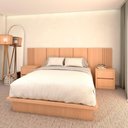 Ver imagem 4 de Cama Queen e Cabeceira C/ 2 Mesas e 2 Gavetas Mdf sob Medida Cor:carvalho Malva