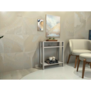 Ver imagem 3 de Aparador Mesinha, Mesa de Apoio, Mesa de Impressora Escritório, Sala, Cozinha, Refeitório Branco com