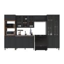 Ver imagem 2 de Armário de Cozinha Modulada Completa Fidelitá Nara 100% MDF 5 Peças 350cm 16 Portas 2 Gavetas sem