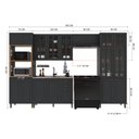 Ver imagem 4 de Armário de Cozinha Modulada Completa Fidelitá Nara 100% MDF 5 Peças 350cm 16 Portas 2 Gavetas sem