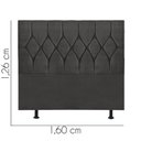 Ver imagem 3 de Cabeceira Estofada Cama Box Queen 160cm Istambul Suede Cinza Escuro- Mabe Magazine
