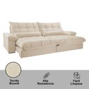 Ver imagem 3 de Sofá Liz 02 Módulos de 100cm Br 25cm Meu Sofá Online A231 Linho Cinza Escuro