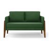Kit 1 Sofá Namoradeira e 2 Poltronas Lana Suede Base de Madeira - D'Rossi DRossi Verde - 3