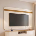 Ver imagem 3 de Painel TV 80 pol Orgânico 200cm Ermione B01 Off White Cinamomo - Lyam Decor