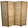 Biombo Decorativo de Madeira 4 Folhas Ripado Sanfonado - Maju Madeiral - 5