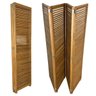 Biombo Decorativo de Madeira 4 Folhas Ripado Sanfonado - Maju Madeiral - 3