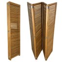 Ver imagem 3 de Biombo Decorativo de Madeira 4 Folhas Ripado Sanfonado - Maju Madeiral