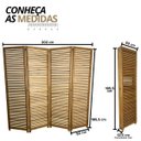 Ver imagem 2 de Biombo Decorativo de Madeira 4 Folhas Ripado Sanfonado - Maju Madeiral
