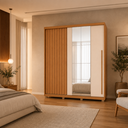 Ver imagem 2 de Guarda Roupa Casal 2 Portas de Correr com Espelho e 4 Gavetas 2.4 Flex Moviment Caemmun