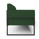 Ver imagem 3 de Sofá Namoradeira Base Industrial Alta Preto Marisa Veludo Verde D03 - D\'rossi