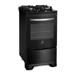 Fogão de Piso Electrolux 4 Bocas Chama Rápida Mesa de Vidro Preto Bivolt 52Gp - 1 Fogão de Piso Electrolux 4 Bocas Chama Rápida Mesa de Vidro Preto Bivolt 52Gp - 1