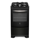Ver imagem 2 de Fogão de Piso Electrolux 4 Bocas Chama Rápida Mesa de Vidro Preto Bivolt 52Gp