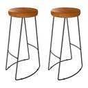 Ver imagem 1 de Kit 2 Banquetas Altas Industrial Madeira Maciça Peroba Rosa