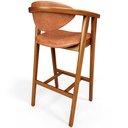 Ver mais imagens de Kit 06 Banquetas Alta Cozinha Bancada Bar Sala de Jantar Fixa Cecília L02 Couríssimo Camel - Lyam De