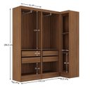 Ver imagem 3 de Quarto Completo 5 Portas 4 Gavetas 2 Peças Viena Espresso Móveis Marrom/Nogal/Branco