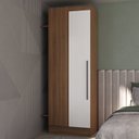 Ver imagem 6 de Quarto Completo 5 Portas 4 Gavetas 2 Peças Viena Espresso Móveis Marrom/Nogal/Branco