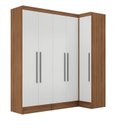 Ver imagem 2 de Quarto Completo 5 Portas 4 Gavetas 2 Peças Viena Espresso Móveis Marrom/Nogal/Branco