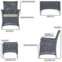 Ver imagem 5 de 4 Poltronas e 1 Mesa Igapó Alumínio Fendi Corda Náutica E3 Prata
