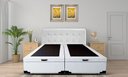 Ver imagem 6 de Cama Box Baú Queen Bipartido Sintético Branco 38x158x198