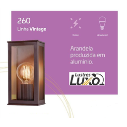 ARANDELA ALUMINIO 260 PRETA VINTAGE IDEAL - 4